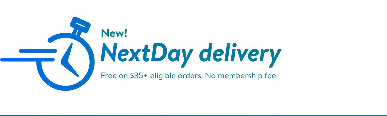 NextDay Delivery. Free on $35+ eligible orders. No membership fee.